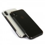 Wholesale Apple iPhone X (Ten) Clear Armor Shell Hybrid Case (Smoke)